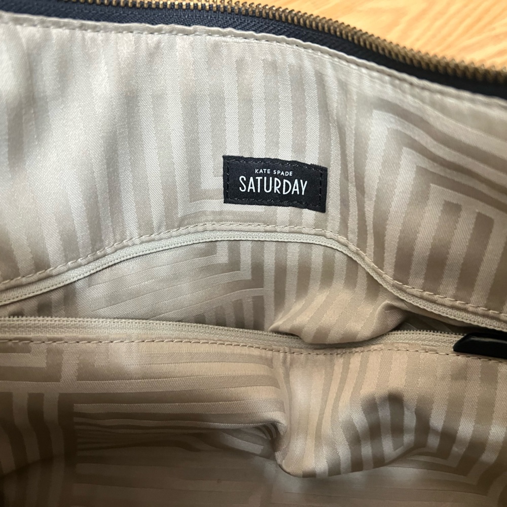 Kate Spade Saturday navy blue leather tote